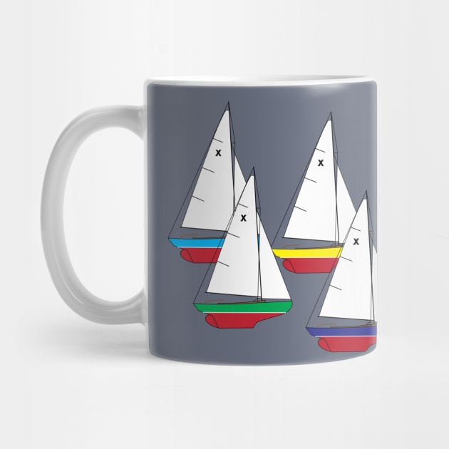 X ONE-DESIGN (UK) Sailboats Racing by CHBB